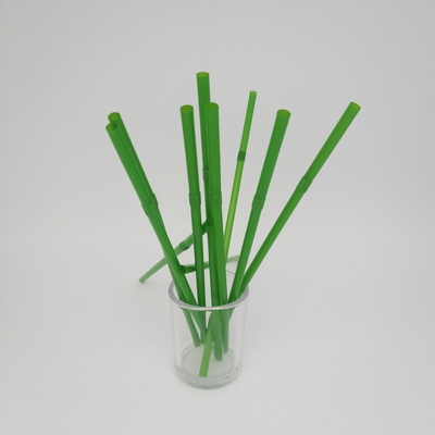 Flexible 6*200mm green 100% Compostable Biodegradable FDA Certified ECO Friendly Drinking PLA Straw 
