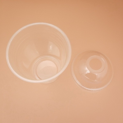 transparent disposable PLA Plastic cup 6 7 8 9 10 12 16 20 oz disposable plastic pp ps pet PLA cup with dome flat lid cover supplier wholesales logo color size custom