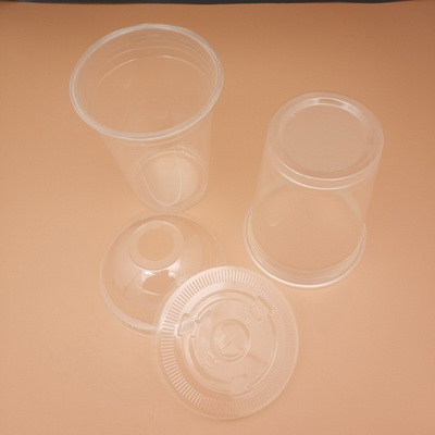 transparent disposable PLA Plastic cup 6 7 8 9 10 12 16 20 oz disposable plastic pp ps pet PLA cup with dome flat lid cover supplier wholesales logo color size custom 